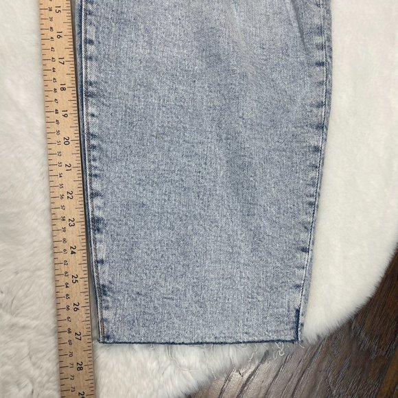 Old Navy Jeans 22 High-Rise OG Straight Leg Ankle Acid Wash Ripped Stretch - Picture 9 of 12